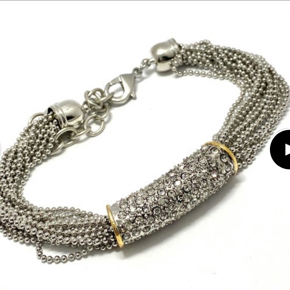 ❤️ 2.15ct White Topaz Bracelet 14k White & Yellow Gold